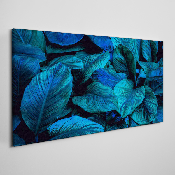 Green paradise in shades of blue Canvas wall art