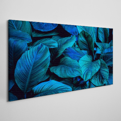 Green paradise in shades of blue Canvas wall art