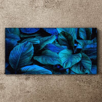 Green paradise in shades of blue Canvas wall art