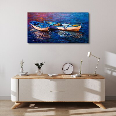 A peaceful port in the color of dreams Canvas wall art