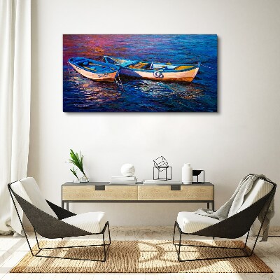 A peaceful port in the color of dreams Canvas wall art