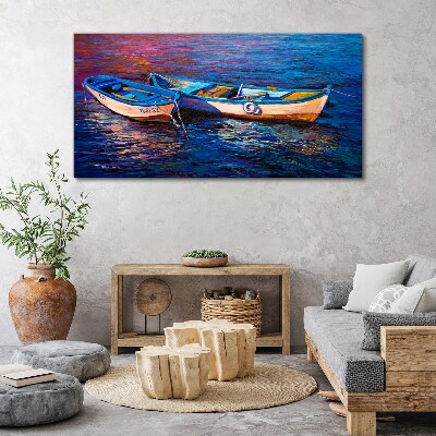 A peaceful port in the color of dreams Canvas wall art