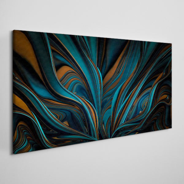 Waves of color in motion Print on canvas