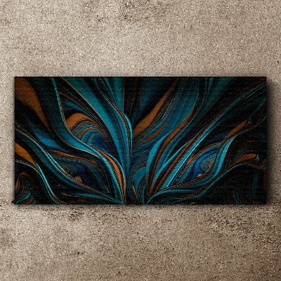 Waves of color in motion Print on canvas