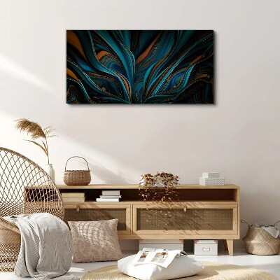Waves of color in motion Print on canvas