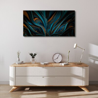 Waves of color in motion Print on canvas