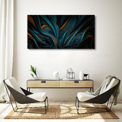 Waves of color in motion Print on canvas