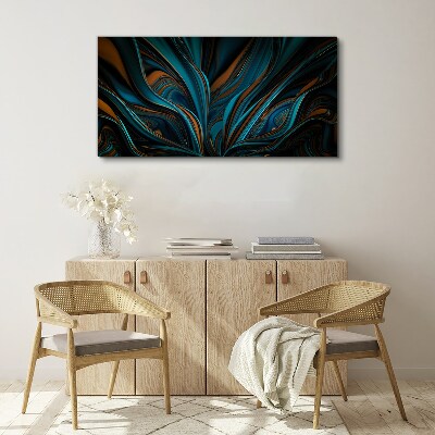 Waves of color in motion Print on canvas