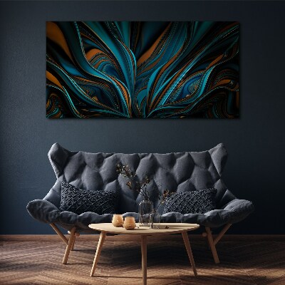 Waves of color in motion Print on canvas