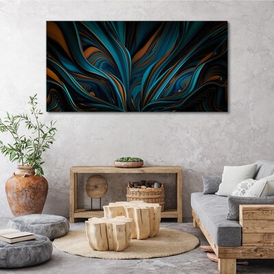 Waves of color in motion Print on canvas