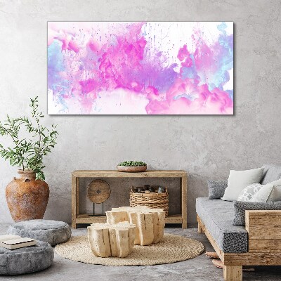Pink water explosions Canvas wall art