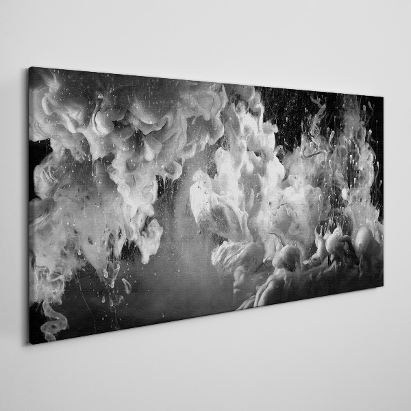 Dynamic clouds in black and white Print on canvas