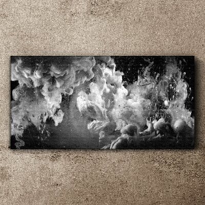 Dynamic clouds in black and white Print on canvas