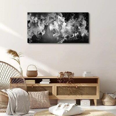 Dynamic clouds in black and white Print on canvas