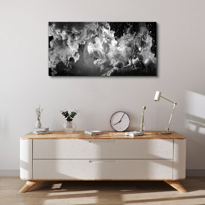 Dynamic clouds in black and white Print on canvas