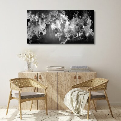 Dynamic clouds in black and white Print on canvas