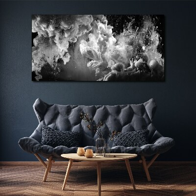 Dynamic clouds in black and white Print on canvas