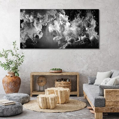 Dynamic clouds in black and white Print on canvas