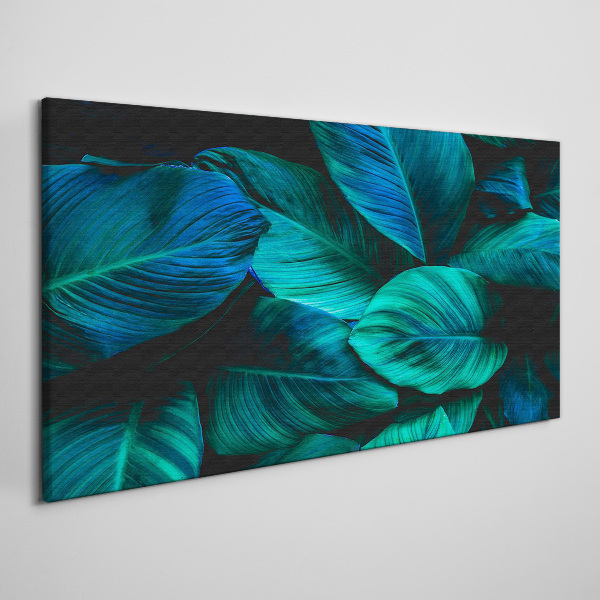 Green leaves in deep shade Canvas wall art