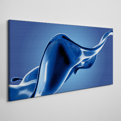 Blue light wave Print on canvas