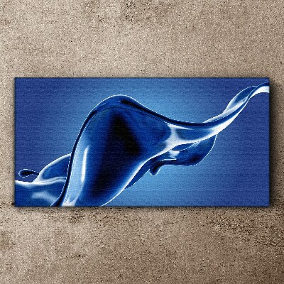 Blue light wave Print on canvas