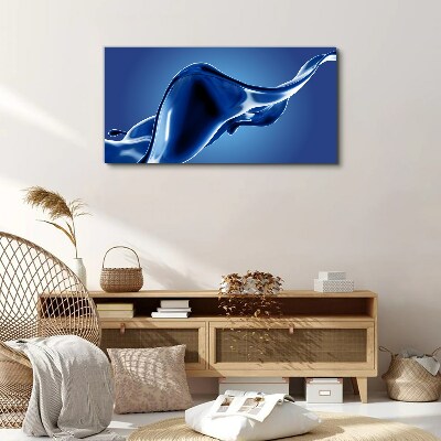 Blue light wave Print on canvas