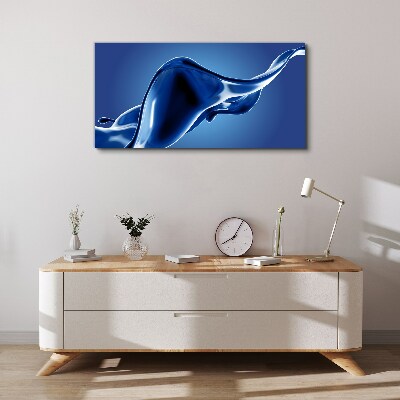 Blue light wave Print on canvas