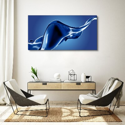 Blue light wave Print on canvas