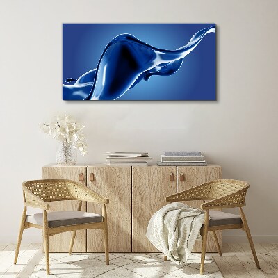 Blue light wave Print on canvas