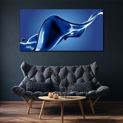 Blue light wave Print on canvas