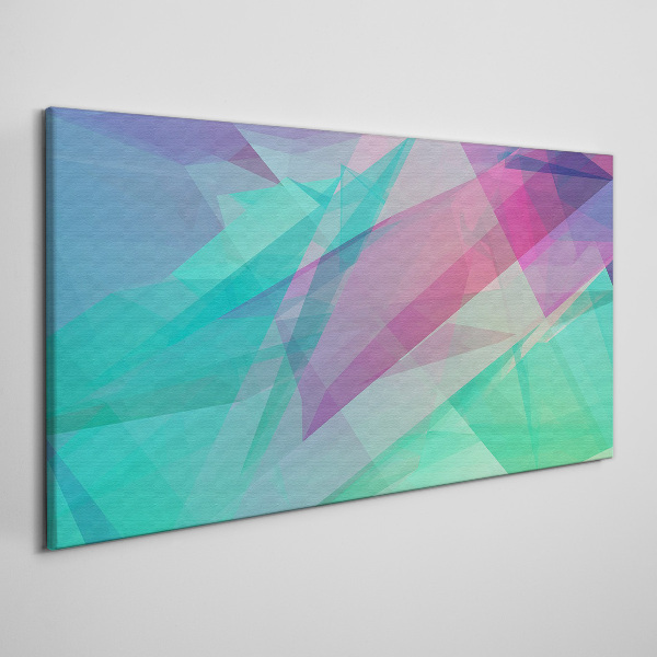 Transparent geometries in pastel shades Canvas wall art