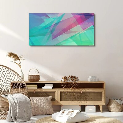 Transparent geometries in pastel shades Canvas wall art