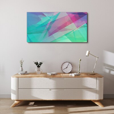 Transparent geometries in pastel shades Canvas wall art