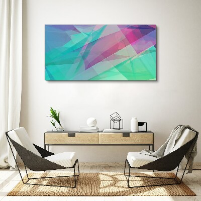 Transparent geometries in pastel shades Canvas wall art
