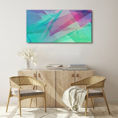 Transparent geometries in pastel shades Canvas wall art