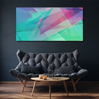 Transparent geometries in pastel shades Canvas wall art