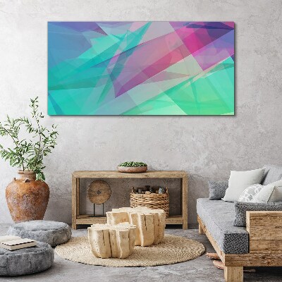 Transparent geometries in pastel shades Canvas wall art