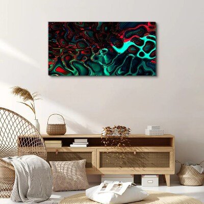 Abstract Color Waves Canvas wall art