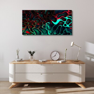 Abstract Color Waves Canvas wall art