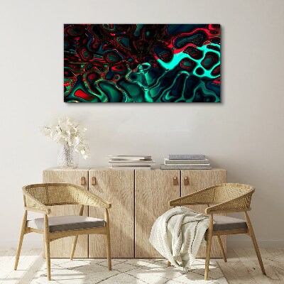 Abstract Color Waves Canvas wall art