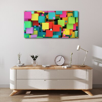 Colorful geometric compositions Canvas wall art