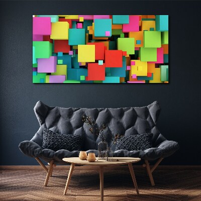 Colorful geometric compositions Canvas wall art