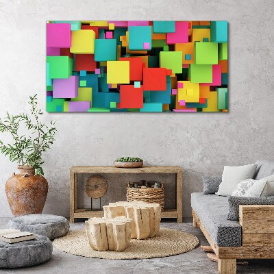 Abstract cubes Canvas Wall art