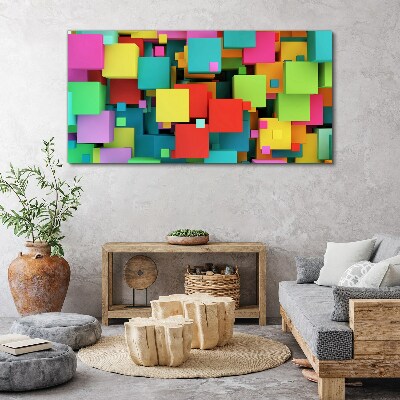 Colorful geometric compositions Canvas wall art