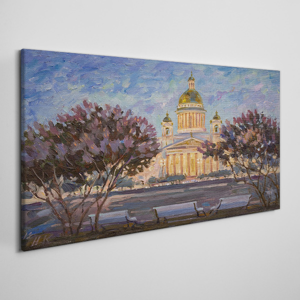 The Cathedral in the glow of the setting sun Print on canvas