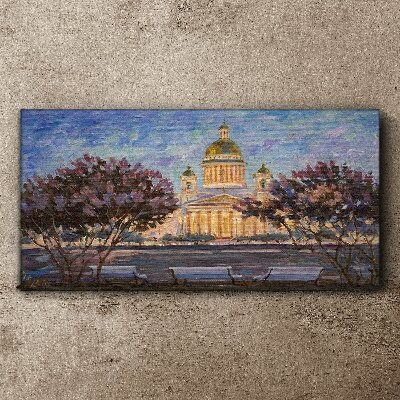 The Cathedral in the glow of the setting sun Print on canvas
