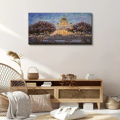 The Cathedral in the glow of the setting sun Print on canvas