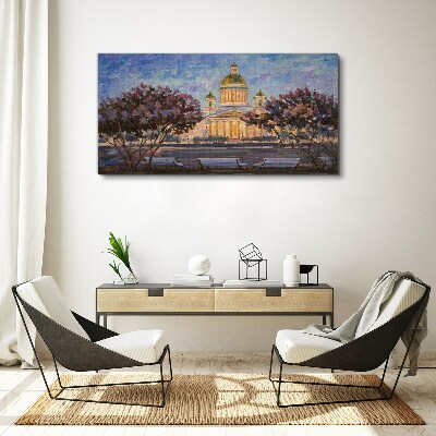 The Cathedral in the glow of the setting sun Print on canvas