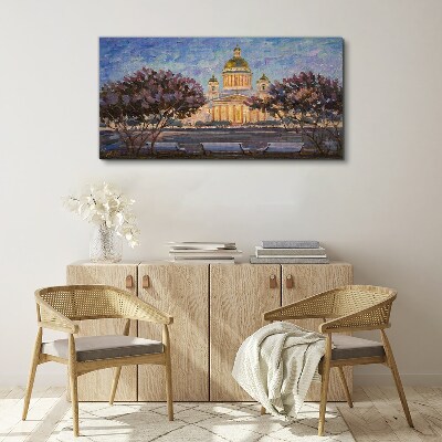 The Cathedral in the glow of the setting sun Print on canvas
