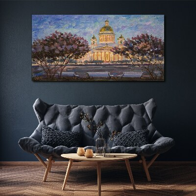 The Cathedral in the glow of the setting sun Print on canvas